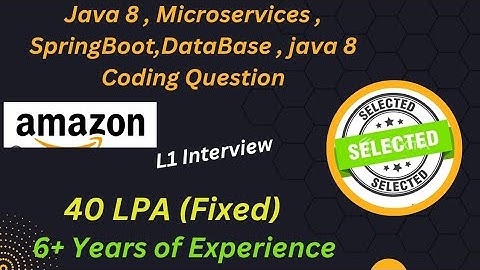 Core Java || Springboot, Microservices Interview Question Latest 2025 | Amazon #java #interview