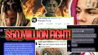 DURK IGNORES NBA YOUNG BOY AND CHALLENGES 6IX9INE TO A $50 MILLION FIGHT!!!