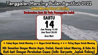 TANGGALAN MANCING BULAN AGUSTUS 2021 || KALENDER MANCING DI LAUT