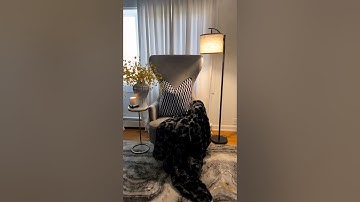 OUTON Arc Floor Lamp with Remote Control, LED Dimmable Modern Lamp with 4 Color Temperatures