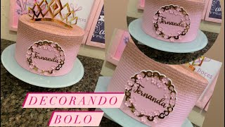 Decorando Bolo / Bolo Aro 25 Cm / Bolo Barbie / Bolo Com Glitter - Liliane  Doces #confeitaria #bolo 