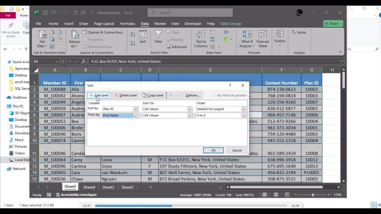 Class-1: Advanced Excel Tutorial | Sorting & Filtering Data | Excel ...