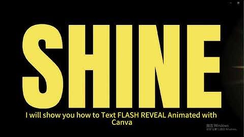 How to text FLASH REVEAL animated with Canva
