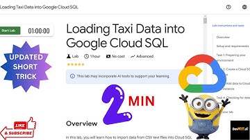 Loading Taxi Data into Google Cloud SQL ||#quicklabs #quickstart #solutions #arcade #swags #swags