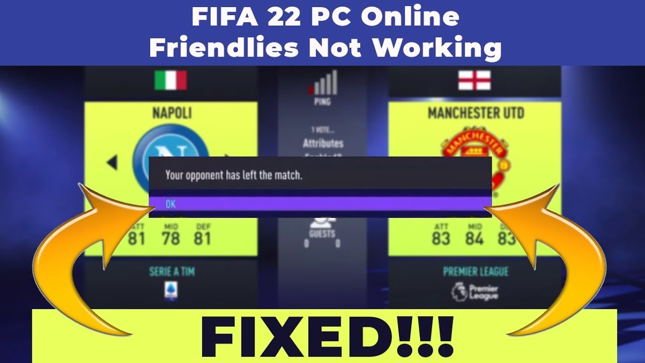 Fifa 22 Online Freundschaftsspiel Geht Nicht