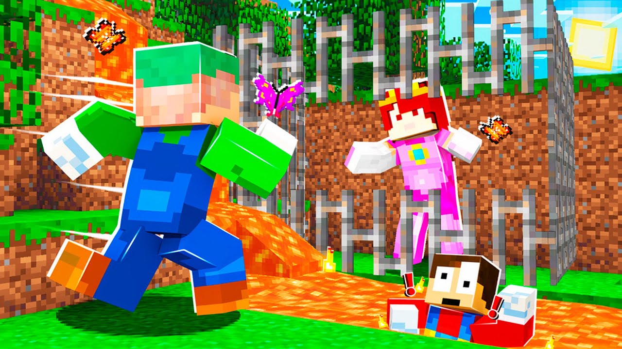 マイクラでマリオの世界に閉じ込められた！？急いで脱出しろ