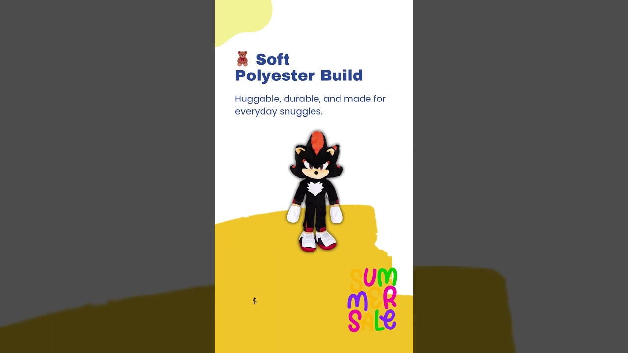 Shadow Plush from Sonic 3 Movie! 🖤 Jakks Pacific Deluxe Review