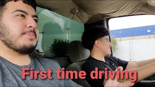 My brother&#39;s first time driving