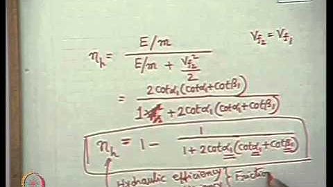 Mod-01 Lec-10 Analysis of Force on Francis Runner and Power Generation