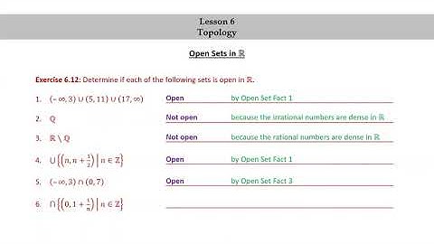 Pure Math for Pre-Beginners - Lesson 6 - Topology - Part 3 - Open Sets in R