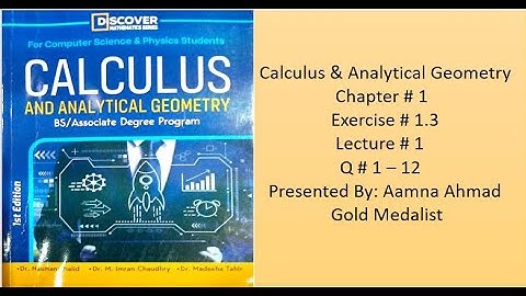 Calculus & Analytical Geometry ||| De Moivre