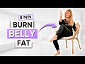 Lose Belly Fat Sitting Down! 8-Minute Seated Abs Lower Belly Fat Workout