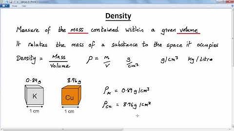 GCSE PHYSICS - DENSITY AND PRESSURE  -  LESSON 1 - density particle model 1