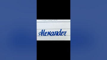 Alexander in cursive writing 😀#Cursive #Calligraphy #Handwriting #Viral #Shorts