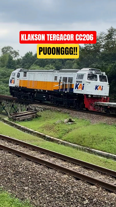 CIRI KHAS SUARA KLAKSON LOKOMOTIF KERETA API CC206 #keretaapi #shorts