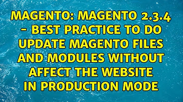 Magento 2.3.4 - Best practice to do update magento files and modules without affect the website...