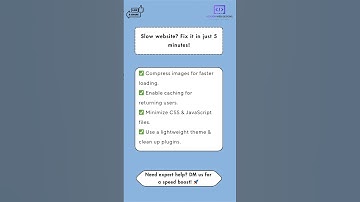 🚀 slow website? fix it in just 5 minutes! #speedupyourwebsite with these pro tips!