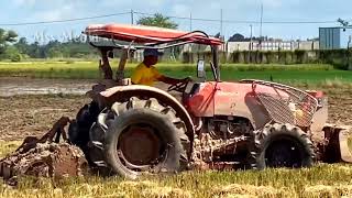 powerful Japanese tractor Cold start Drifting Plowing 4x4 RAW POWER  1