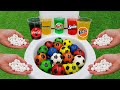 Football VS Mentos, Coca Cola Zero, PowerAde, Fanta, Sprite, Fruko and Mentos in the toilet