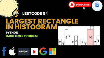 🔥Leetcode 84 - LARGEST RECTANGLE IN HISTOGRAM - Python #faang #leetcode #coding #python #dsa 🏆