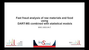Fast fraud analysis of raw materials and food using DART MS combined with statistical models
