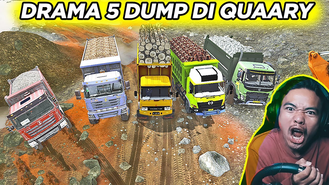 🔥Drama seru di tambang! Dump Truck HINO & FUSO tak ingin Pisah - Mudrunner