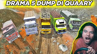 🔥Drama seru di tambang! Dump Truck HINO & FUSO tak ingin Pisah - Mudrunner