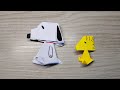 Origami: Snoopy e Woodstock! Creazioni super facili! #origami #papercrafting