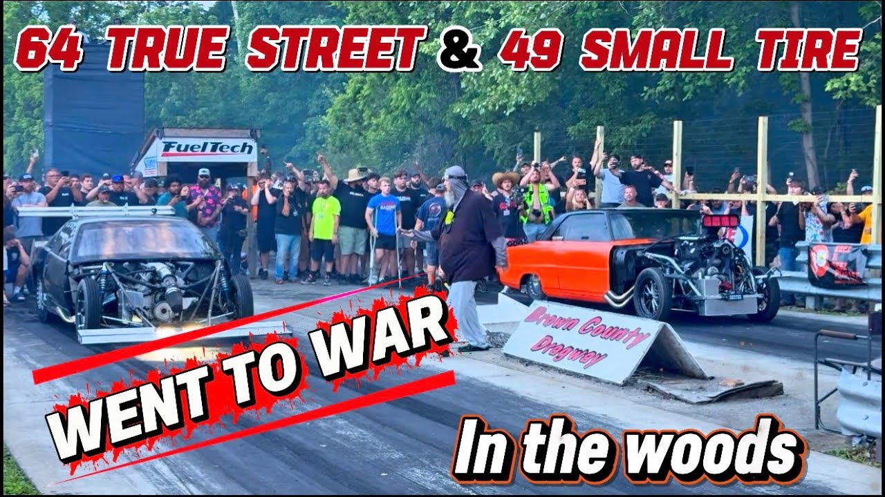 Brown County Drag racing, Wrecks & Crazy Passes. It got Wild