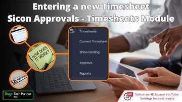 Sicon Approvals Timesheet Module - How to Enter a New Timesheet