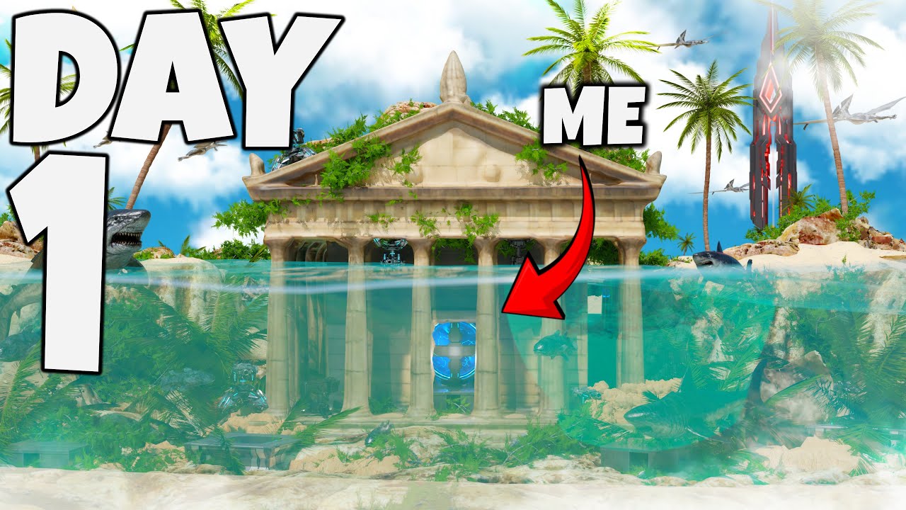 I Claimed A Broken UnderWater Temple Against 1000 Players - Ark PvP