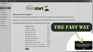 WP Freshstart 2.0 Review - The Slow Way vs  The Fast Way Profile