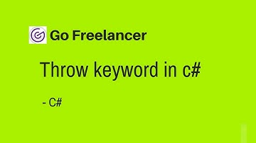 throw keyword in c#