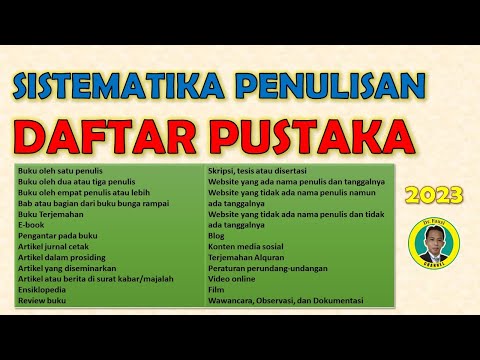 CARA MENULIS DAFTAR PUSTAKA YANG BENAR DARI BERBAGAI SUMBER REFERENSI