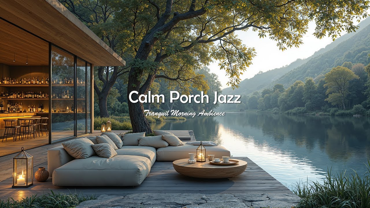 Спокойная Джазовая Атмосфера На Веранде Для Релаксации | Успокаивающая Джазовая Фоновая Музыка У ...
