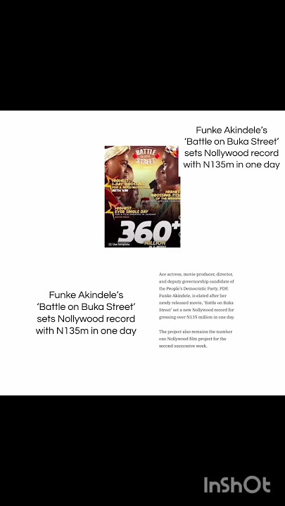 Funke's Akindele Movie, Battle On Buka Street Sets Record Of Over 135 million naira #shorts