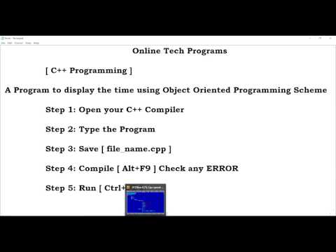 Write a Program to display the time using Object Oriented Programming Scheme