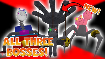 ROBLOX PIGGY ALL THREE BOSSES (Custom Character Showcase)| Piggy Roblox