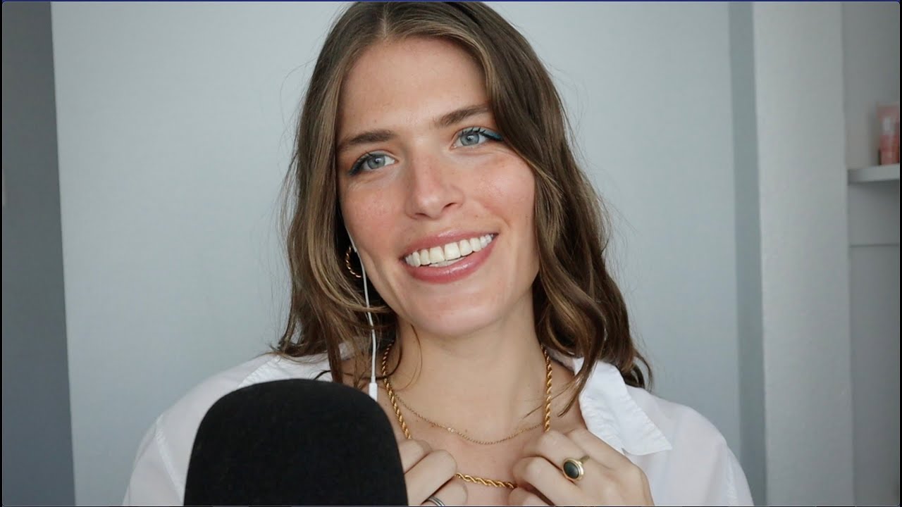 ASMR | Face tracing, jewelry tapping & close whisper ramble