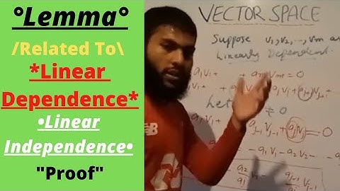 Proof of Lemma in Vector Space in Urdu Hindi