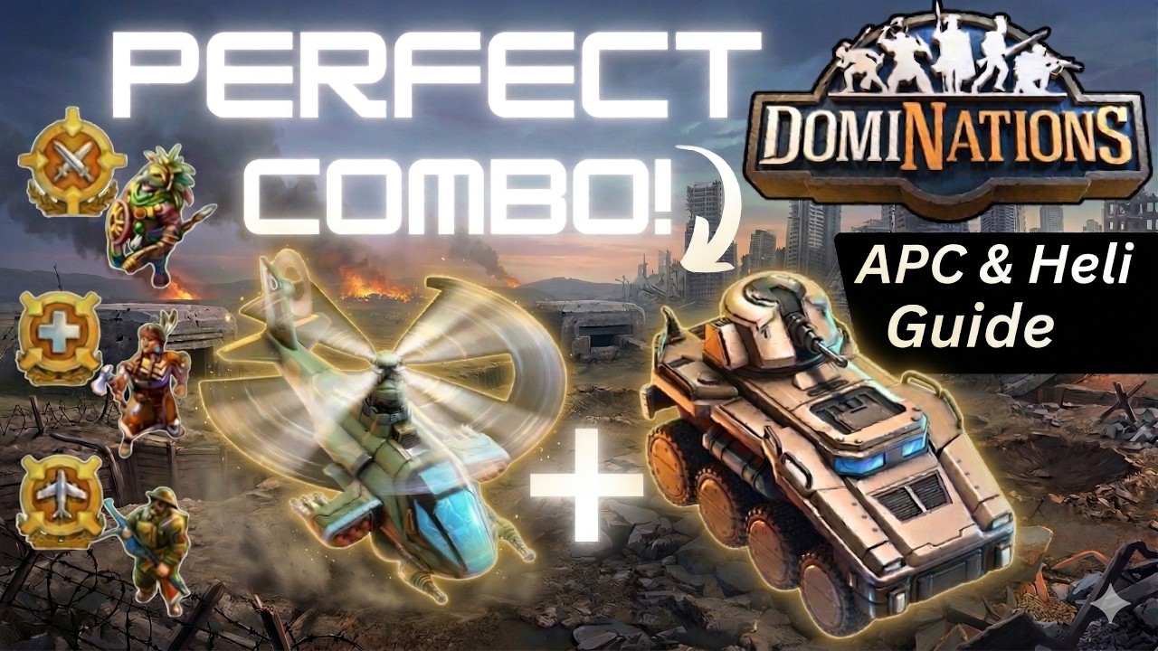 Best NEW Attack Strategy!? APC and Helis DESTROY with New Coalitions! - DomiNations 13.4