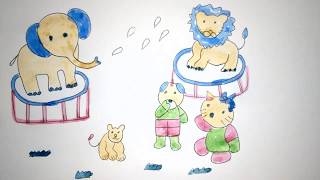 Draw ZOO Animals | Elephant Clipart | Lion drawing