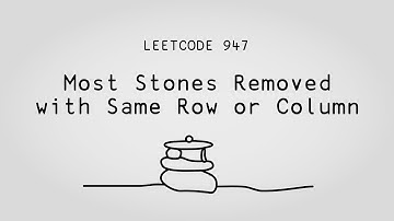 Setting stones – Most Stones Removed with Same Row or Column – Leetocde 947