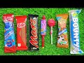 Satisfying Video Asmr Unboxing GIANT Sweets Chocolate and Rainbow Lollipops with Cutting candy Asmr.