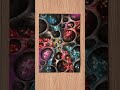 Colorful circles abstract painting with depths in oil pastel / satisfying art demonstration