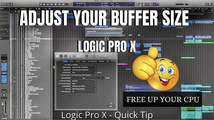 How to Free Up Your CPU by Adjusting Your BUFFER SIZE in Logic Pro X
