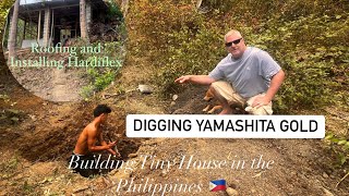 BUILDING TINY HOUSE IN THE PHILIPPINES 🇵🇭 | ROOFING | INSTALLING HARDIFLEX | PIERRE’S BACK | FARM