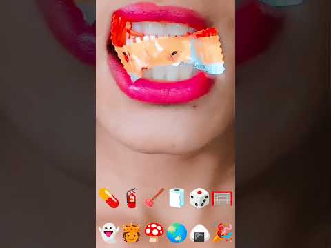 EMOJI FOOD EATING Shorts Eating Sounds Virslshorts Kaasmrlips 