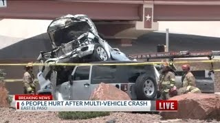6 people hurt after multi-vehicle crash