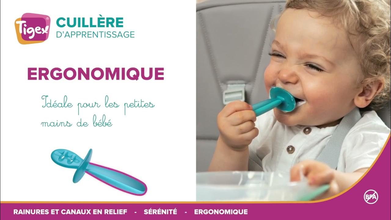 Cuillère d'apprentissage en silicone